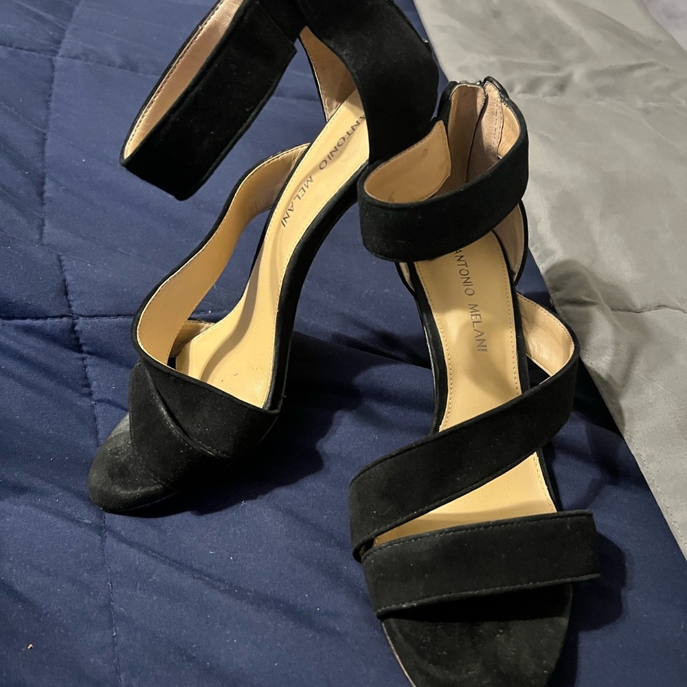 Antonio Melani Strappy Black Heels